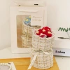 Handmade woolen knitted handicrafts, home decoration and display, creative gifts, graduation presents, mini knitted woolen bouquets, simulated cream puffs, little chanel-style birthday gifts Specification image